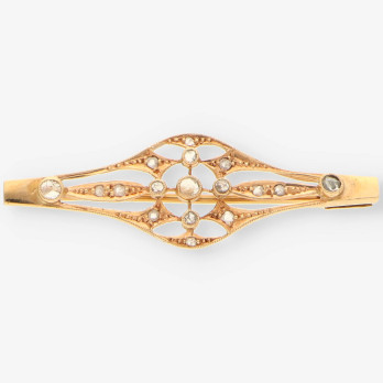 Broche oro y diamantes