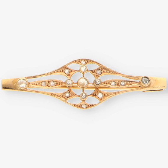 Broche oro y diamantes
