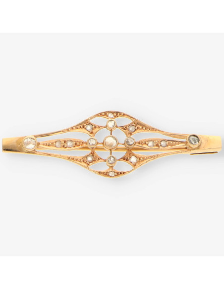 Broche oro y diamantes