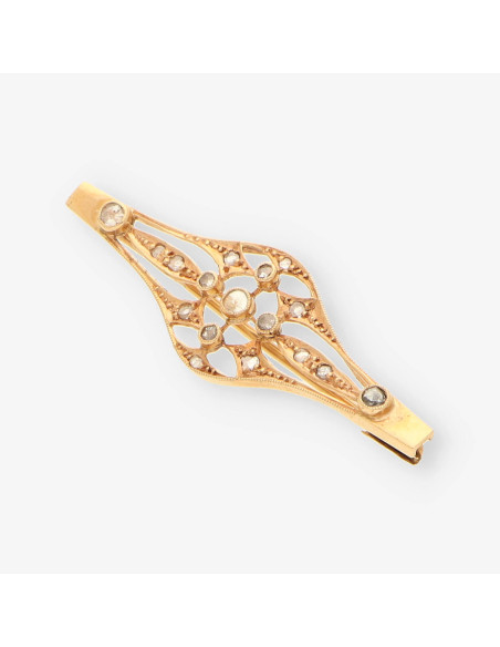 Broche oro y diamantes