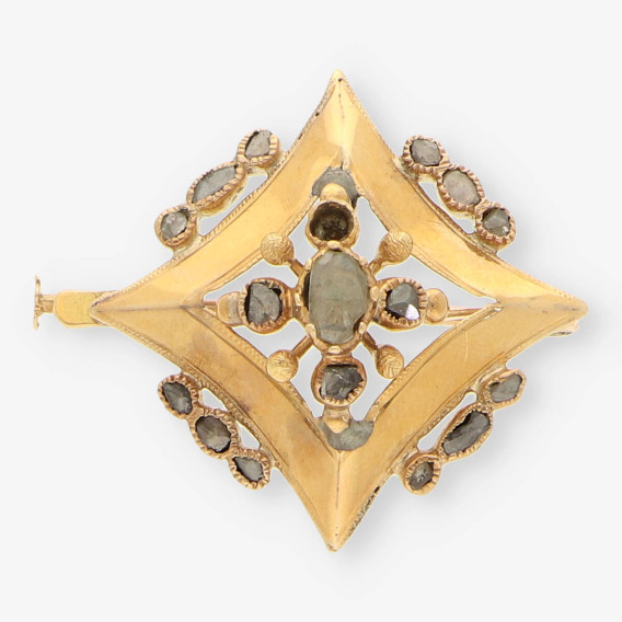 Broche oro y diamantes