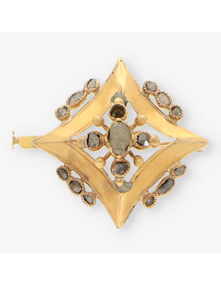 Broche oro y diamantes
