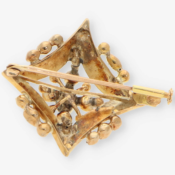 Broche oro y diamantes