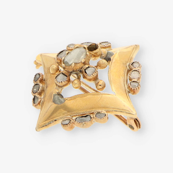 Broche oro y diamantes