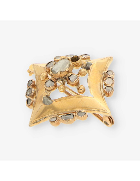 Broche oro y diamantes