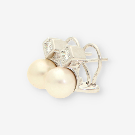 Pendientes tu y yo oro bl. y brillantes