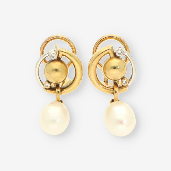 Pendientes BAGUES bri, perla y oro
