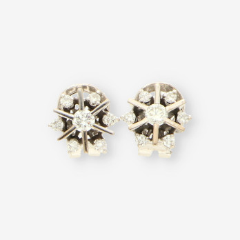 Pendientes oro blanco y brilllantes