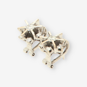 Pendientes oro blanco y brilllantes 2