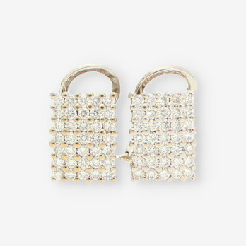 Pendientes oro blanco y bri
