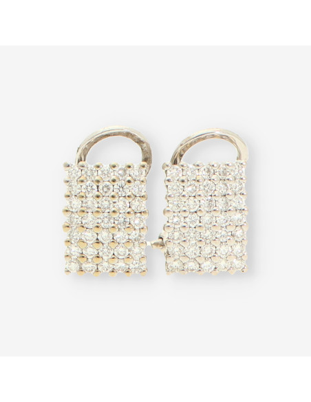 Pendientes oro blanco y bri