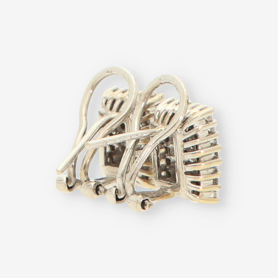 Pendientes oro blanco y bri