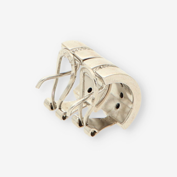 Pendientes oro blanco y brillantes