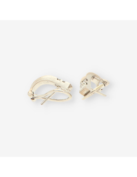 Pendientes oro blanco y bri