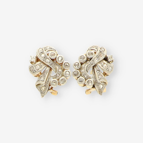 Pendientes oro y diamantes aÃ±os 20