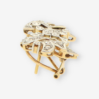 Pendientes oro y diamantes aÃ±os 20 2