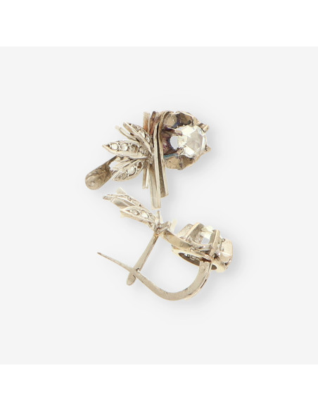 Pendientes oro blanco y diamantes