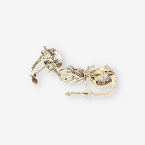 Pendientes oro blanco y diamantes