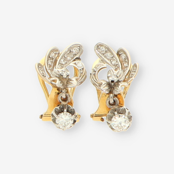 Pendientes Vintage oro y bri