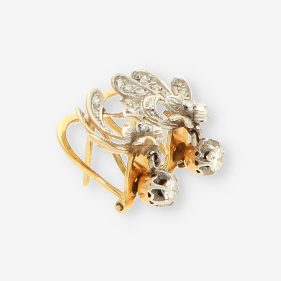 Pendientes Vintage oro y bri