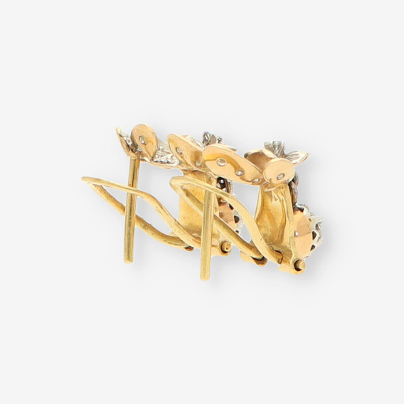Pendientes Vintage oro y bri