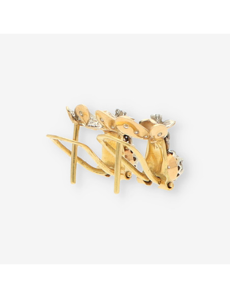 Pendientes Vintage oro y bri