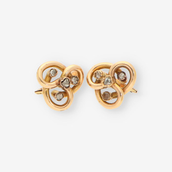 Pendientes oro y diamantes