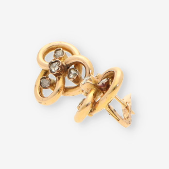 Pendientes oro y diamantes 2