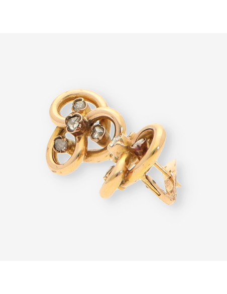 Pendientes oro y diamantes