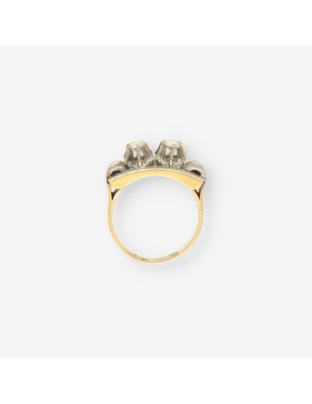 Anillo oro/oro blanco y bri