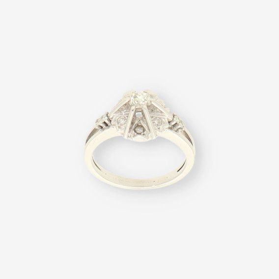 Anillo oro blanco y brillantes