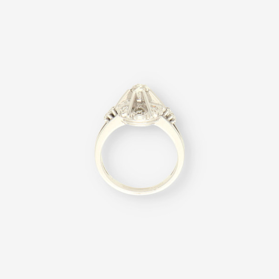 Anillo oro blanco y brillantes