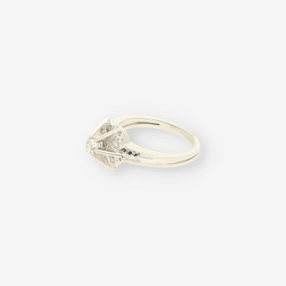 Anillo oro blanco y brillantes