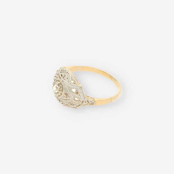 Anillo Vintage oro bl./ amarillo