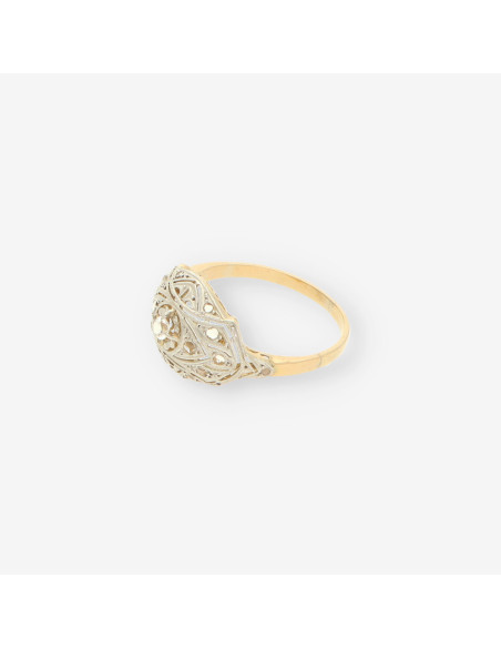 Anillo Vintage oro bl./ amarillo