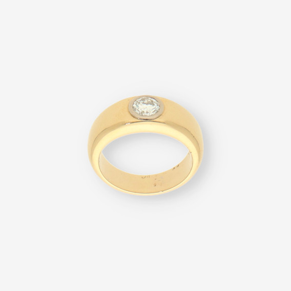 Anillo oro y bri aprox. 0,90 Qt.