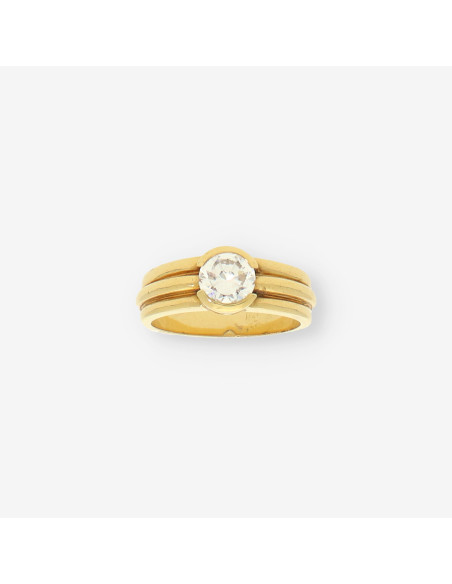 Anillo oro y bri aprox. 0.90 Qt
