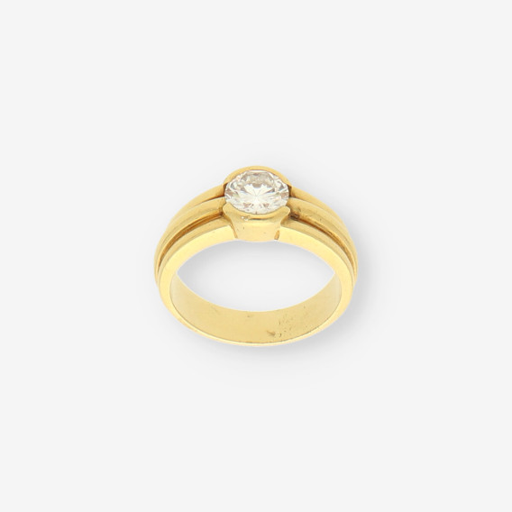 Anillo oro y bri aprox. 0.90 Qt