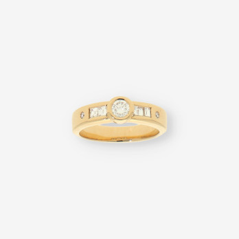 Anillo oro y brillantes
