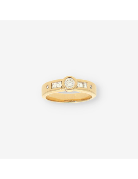 Anillo oro y brillantes