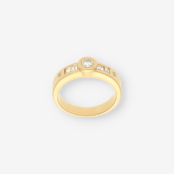 Anillo oro y brillantes