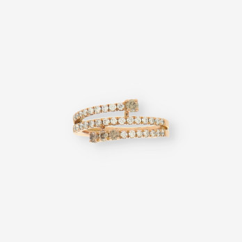 Anillo oro 3 aros y brillantes