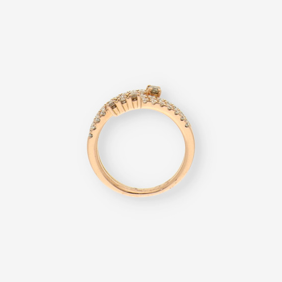 Anillo oro 3 aros y brillantes