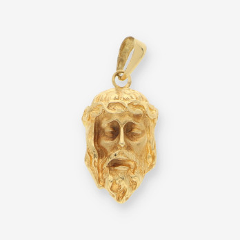 Colgante cara cristo oro