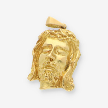 Colgante cara cristo oro