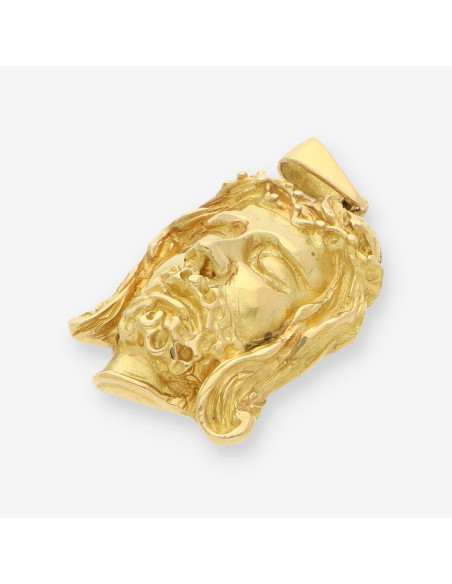 Colgante cara cristo oro