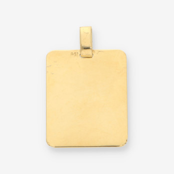Colgante placa oro
