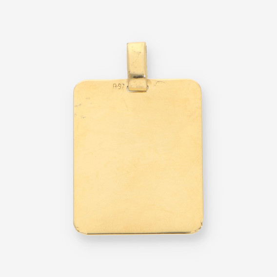 Colgante placa oro