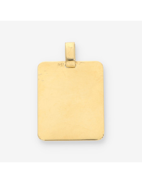 Colgante placa oro