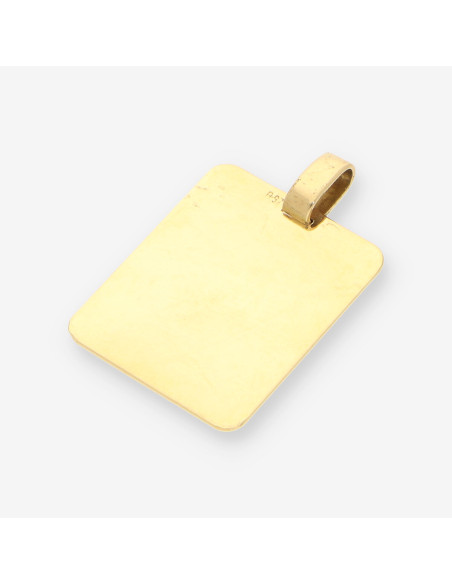 Colgante placa oro